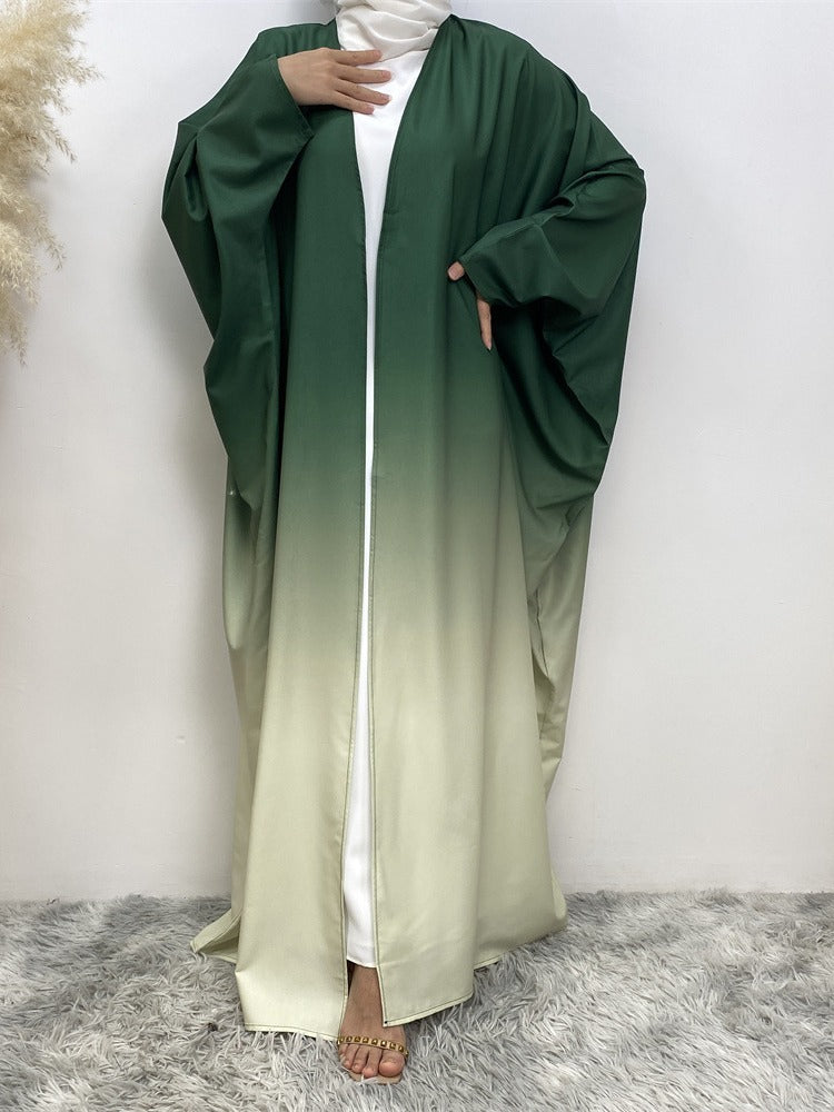 Gradient Batwing Sleeves Abayas