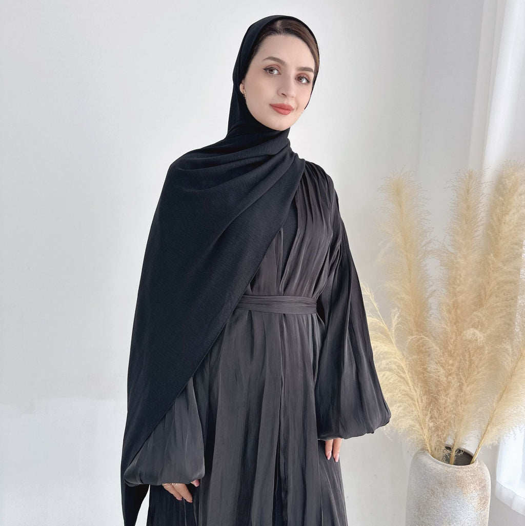 Cardigan Elegant Abaya With Hijab