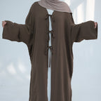 Elegant Tie Open Abaya