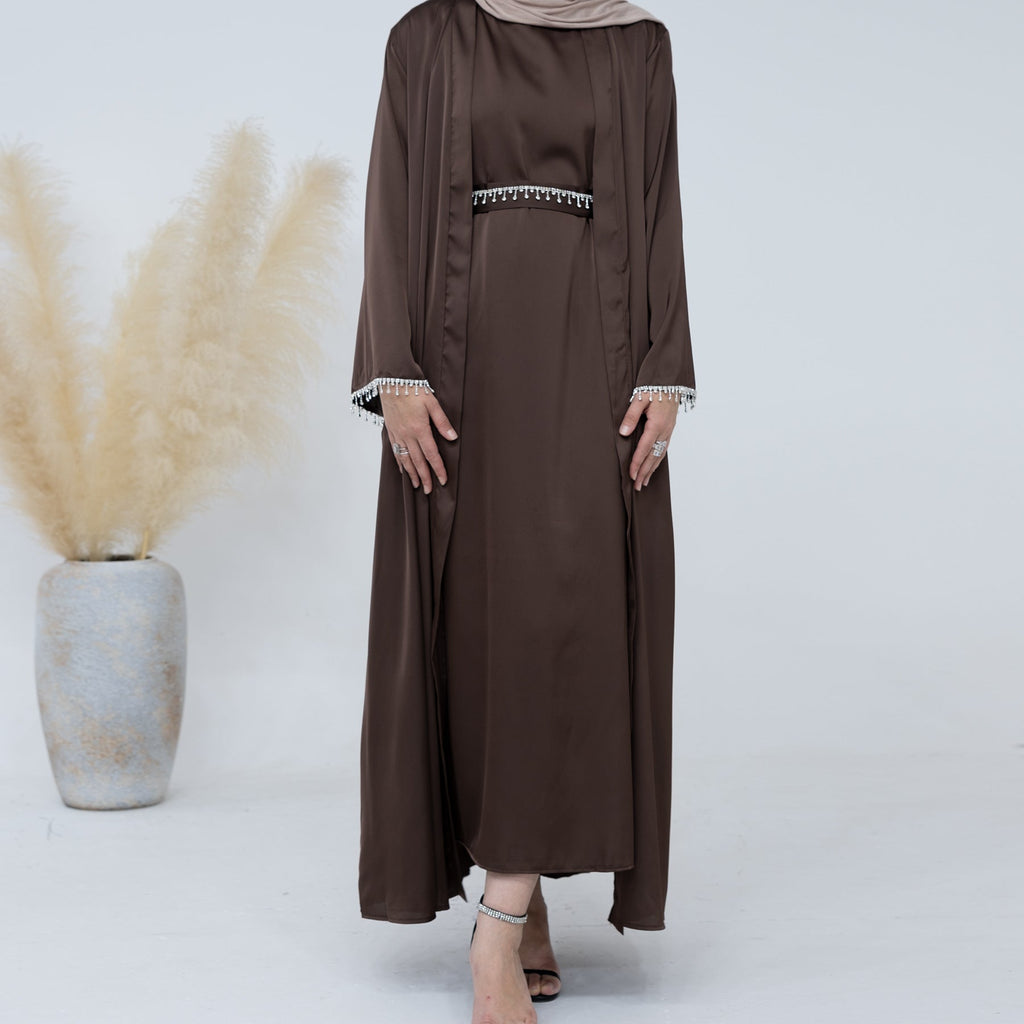 Bead Abayas with Crystal Chain