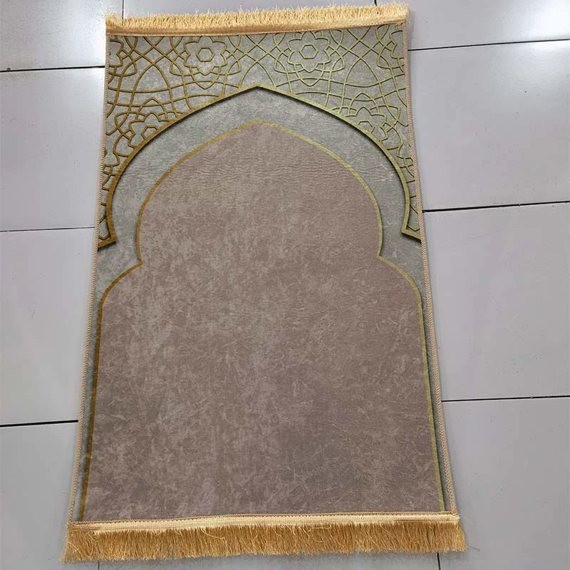 Ramadan Alien Prayer Rug - Camel