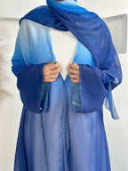 3 Pcs Gradient Colored Cardigan Abaya