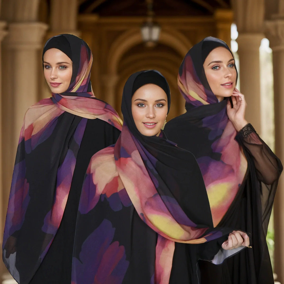 Ethnic Style Printed Hijab