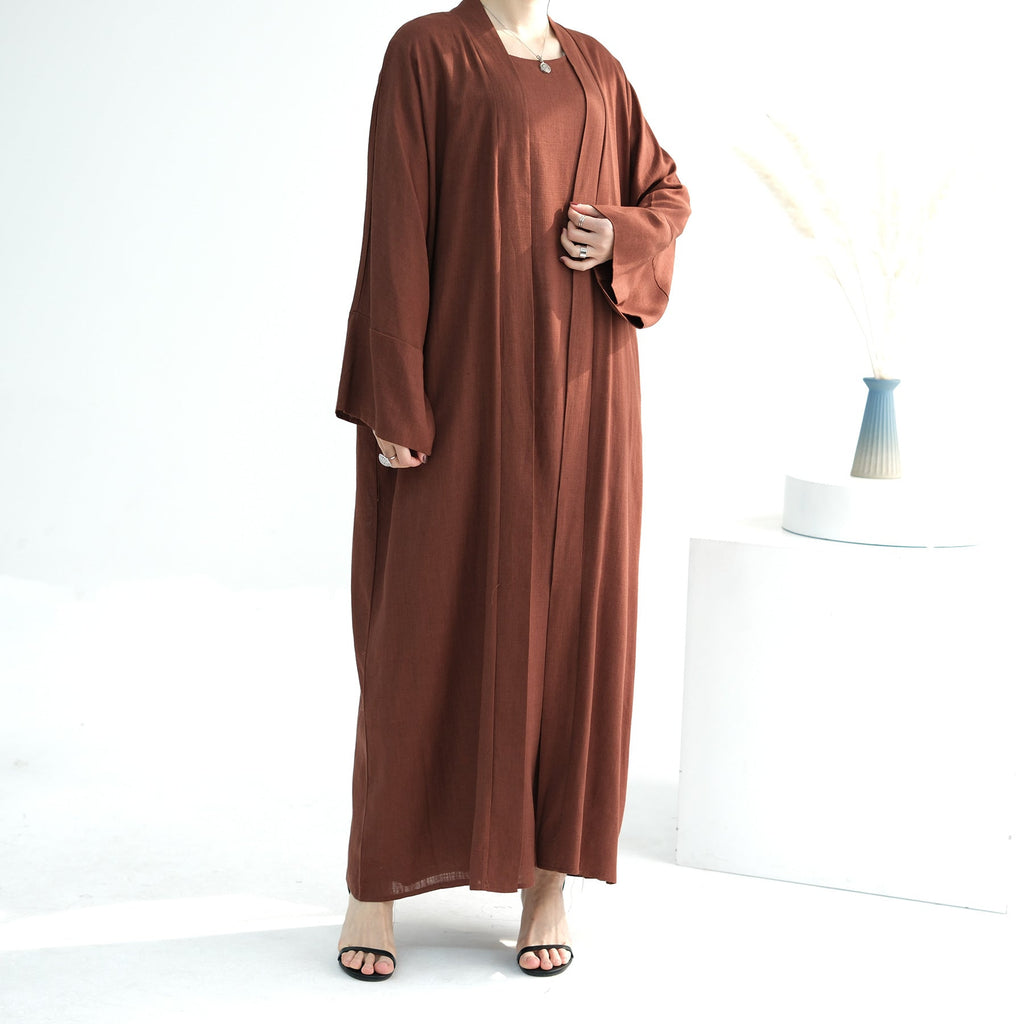 Sleeveless Dress Matching Cardigan With Pockets