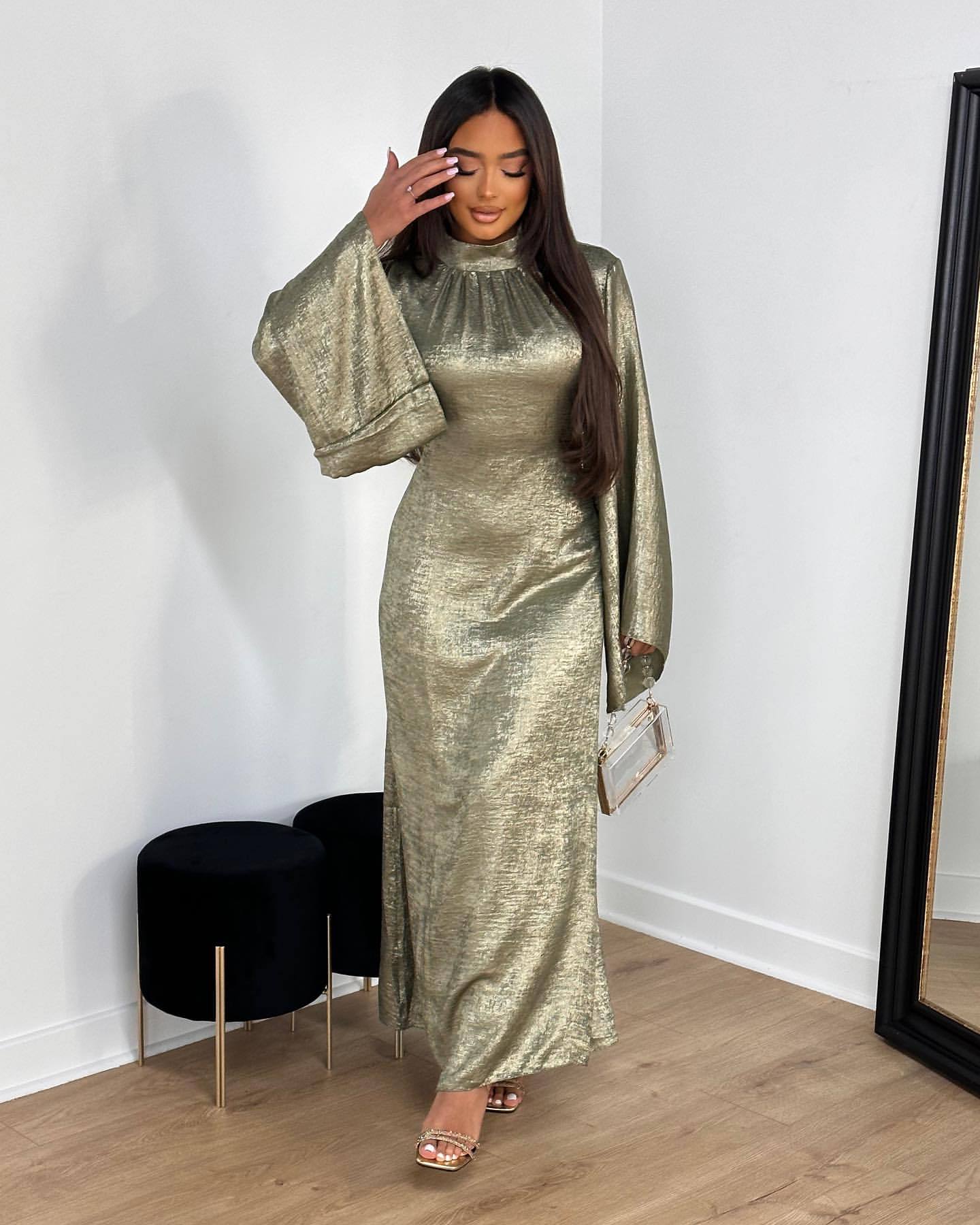 Solid Color Maxi Elegant  Dress