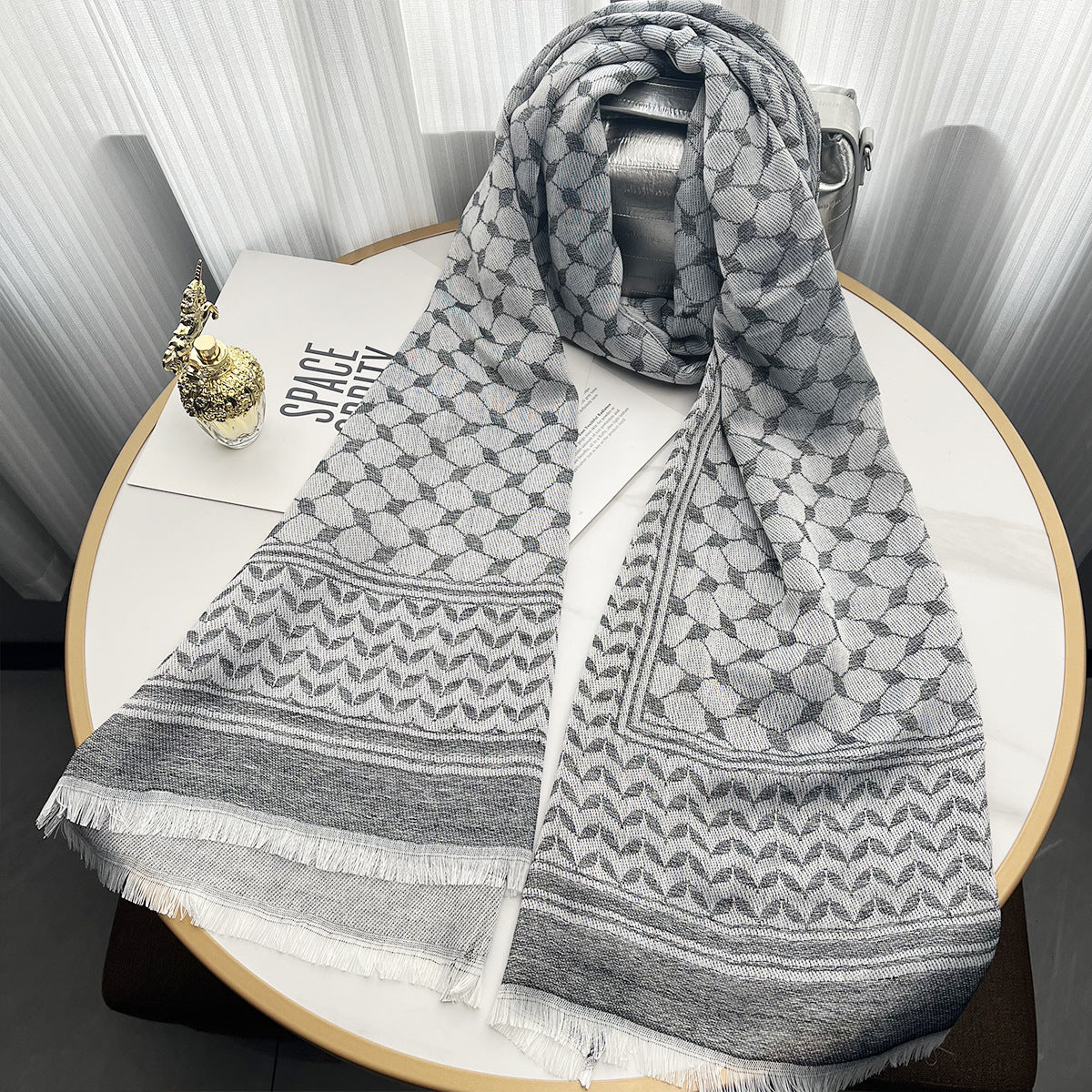 Middle Eastern Jacquard Hijab Scarf