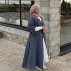 Fashionable Blazer Collar Cardigan Abaya