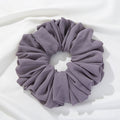 Velvet Volume Scrunchie - Deep Grey
