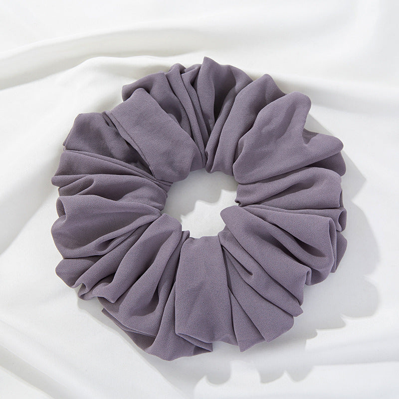 Velvet Volume Scrunchie - Deep Grey