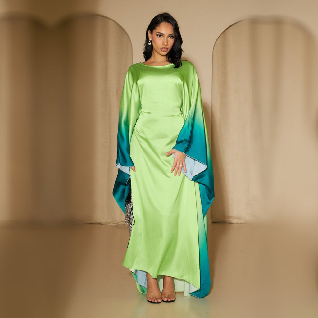 Printed Bodycon Part Abaya