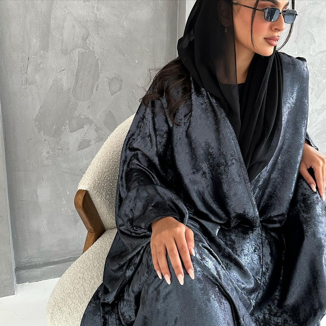 Plus Size Solid Color Cardigan Abaya