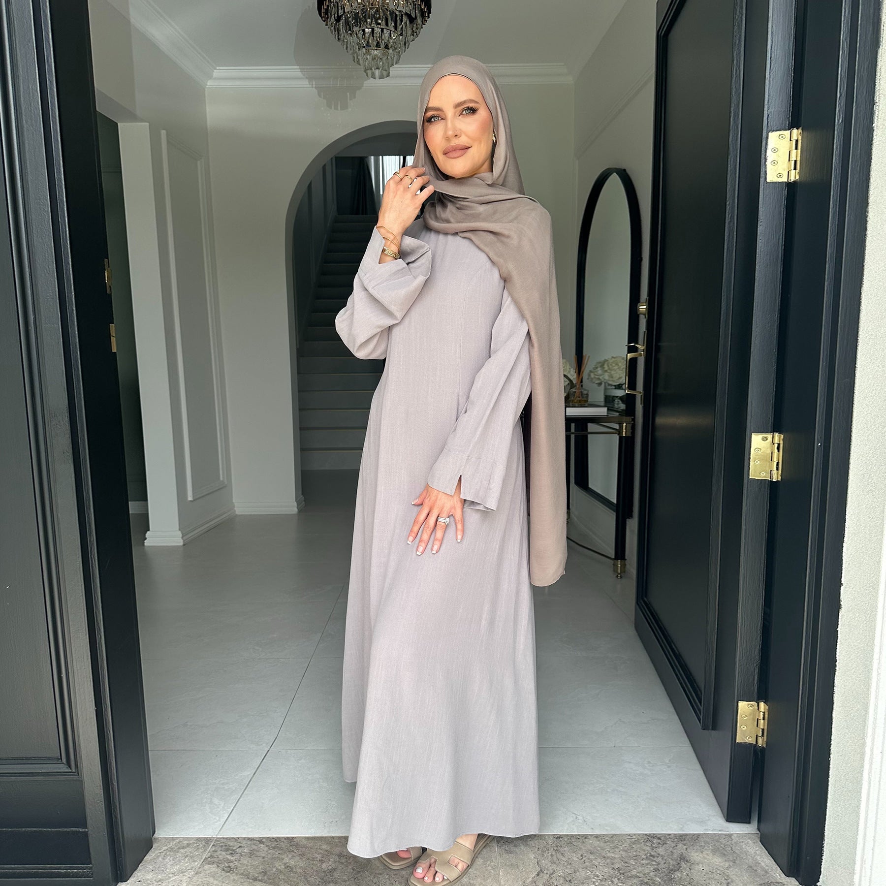 Adjustable Waist Dress Abaya