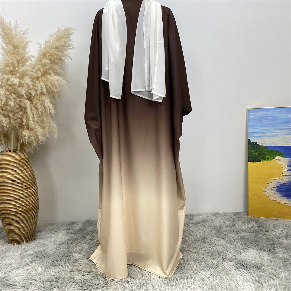 Gradient Batwing Sleeves Abayas