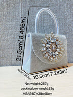 Rhinestone Diagonal Dinner Handbag