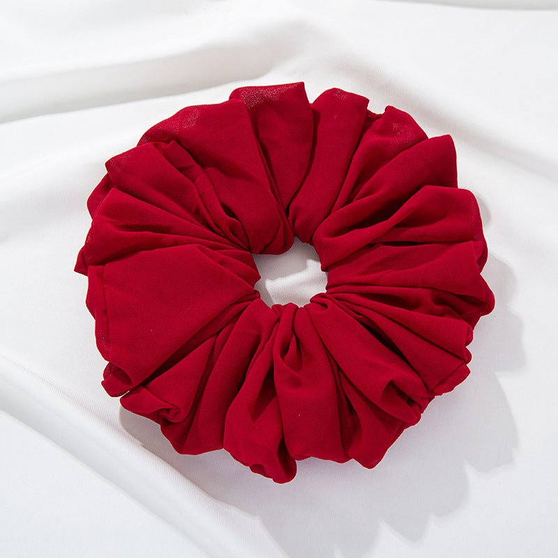 Velvet Volume Scrunchie - Red