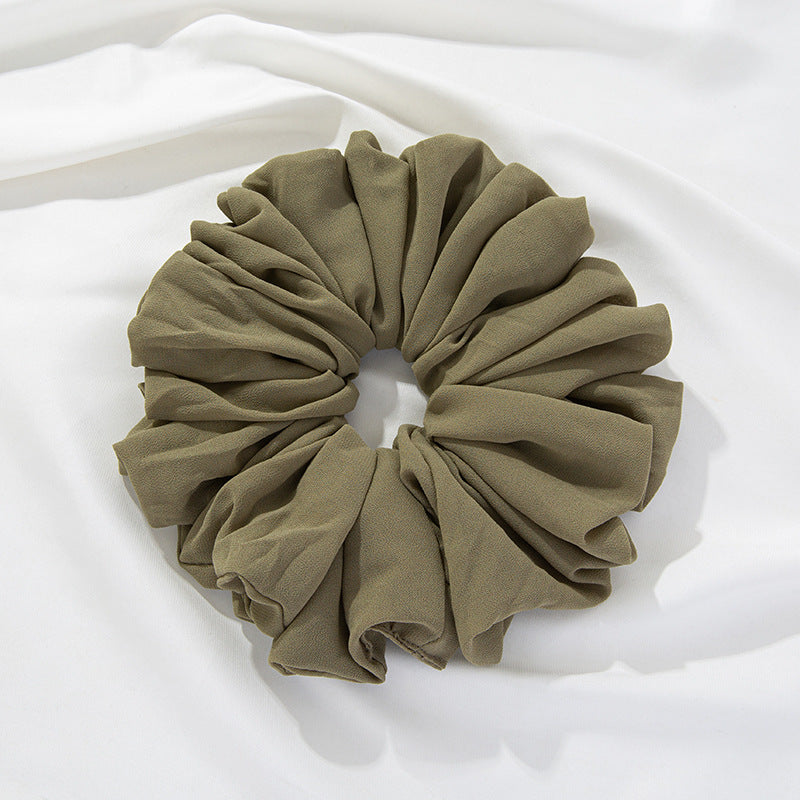 Velvet Volume Scrunchie - Light Green