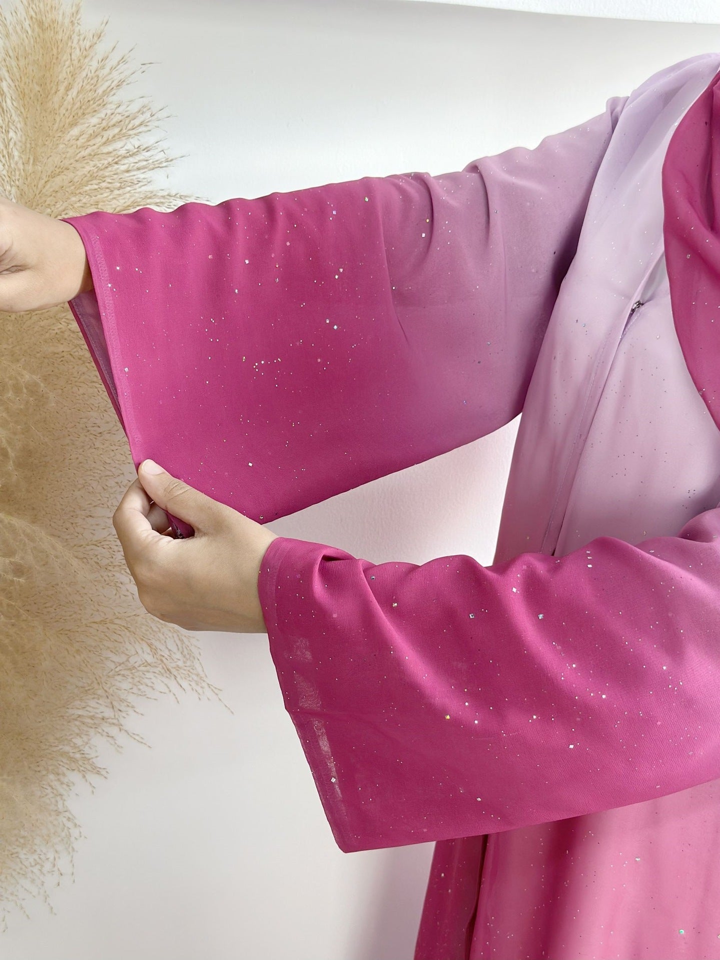 3 Pcs Gradient Colored Cardigan Abaya