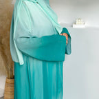 3 Pcs Gradient Colored Cardigan Abaya