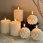 Elegant Bubble Pillar Candle for Ramadan Decor