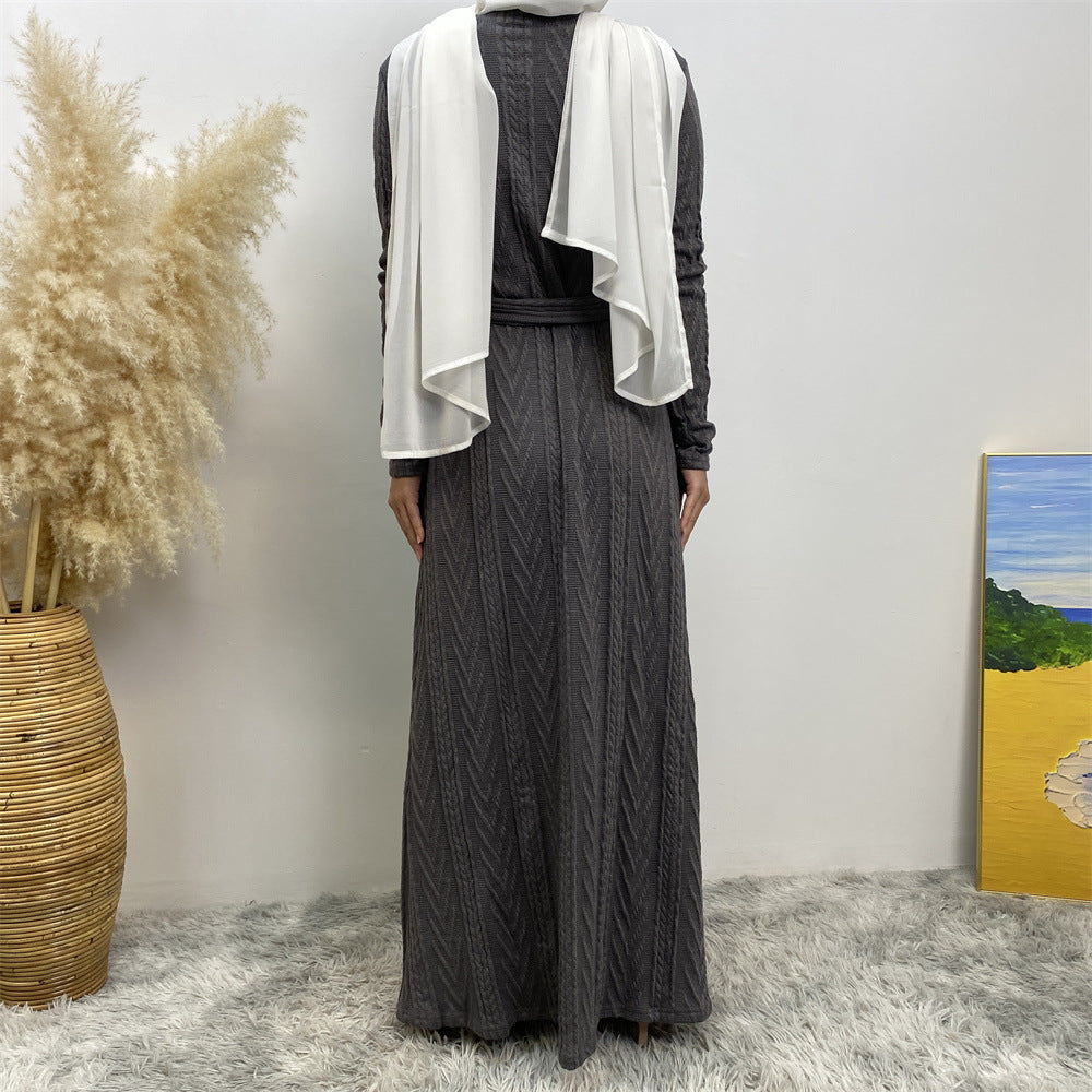 Autumn/Winter Knitted Pocket Abaya