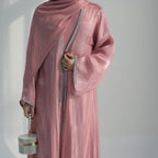 Light Flowing Tulle Abaya With Hijab