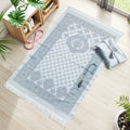 Ramadan Portable Prayer Rug with Fabric Bag - C Grey