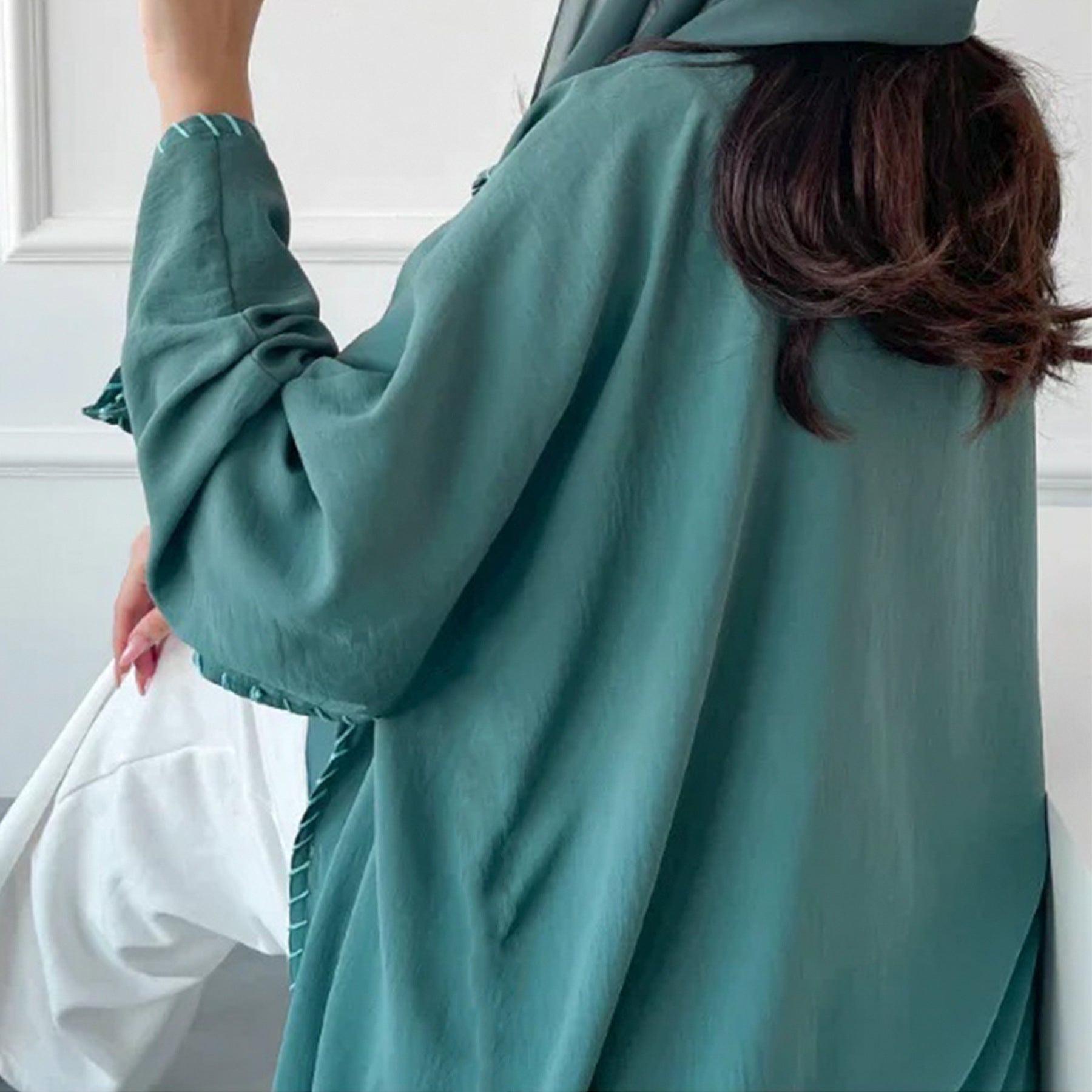 Elegant Cardigan with Hijab