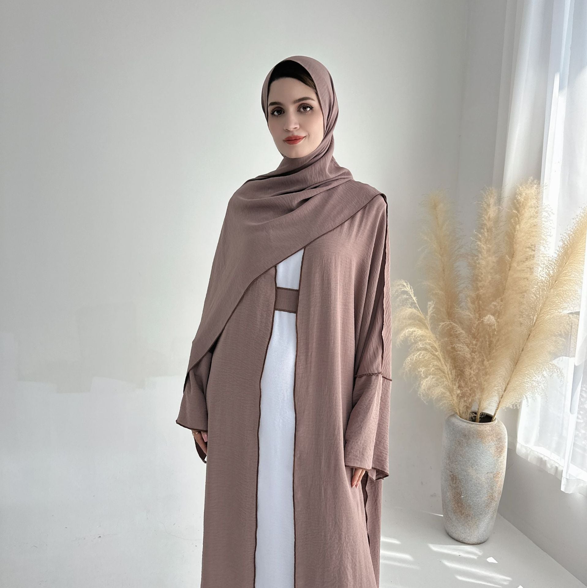 Cardigan Robe Abaya With Hijab
