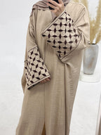 Leaf Grid Abaya