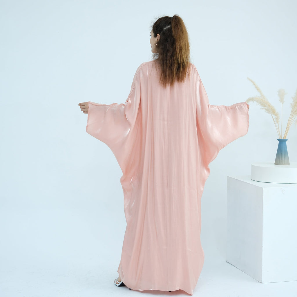 Solid Color Two-piece Shining Abaya