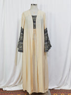 Printed Cardigan Halter Top 2PCS Abaya