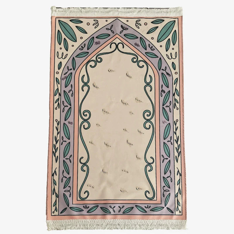 Ramadan Suede Prayer Rug with Storage Bag AZ-04