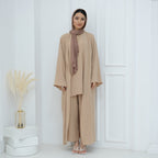 3 Pcs Solid Color Pants Suit