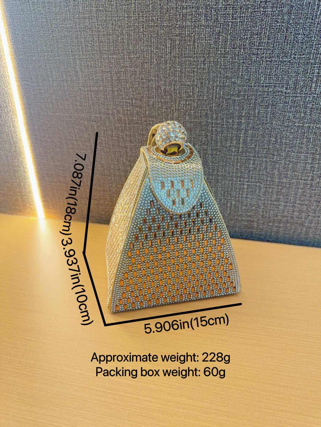 Crystal Pyramid Handbag