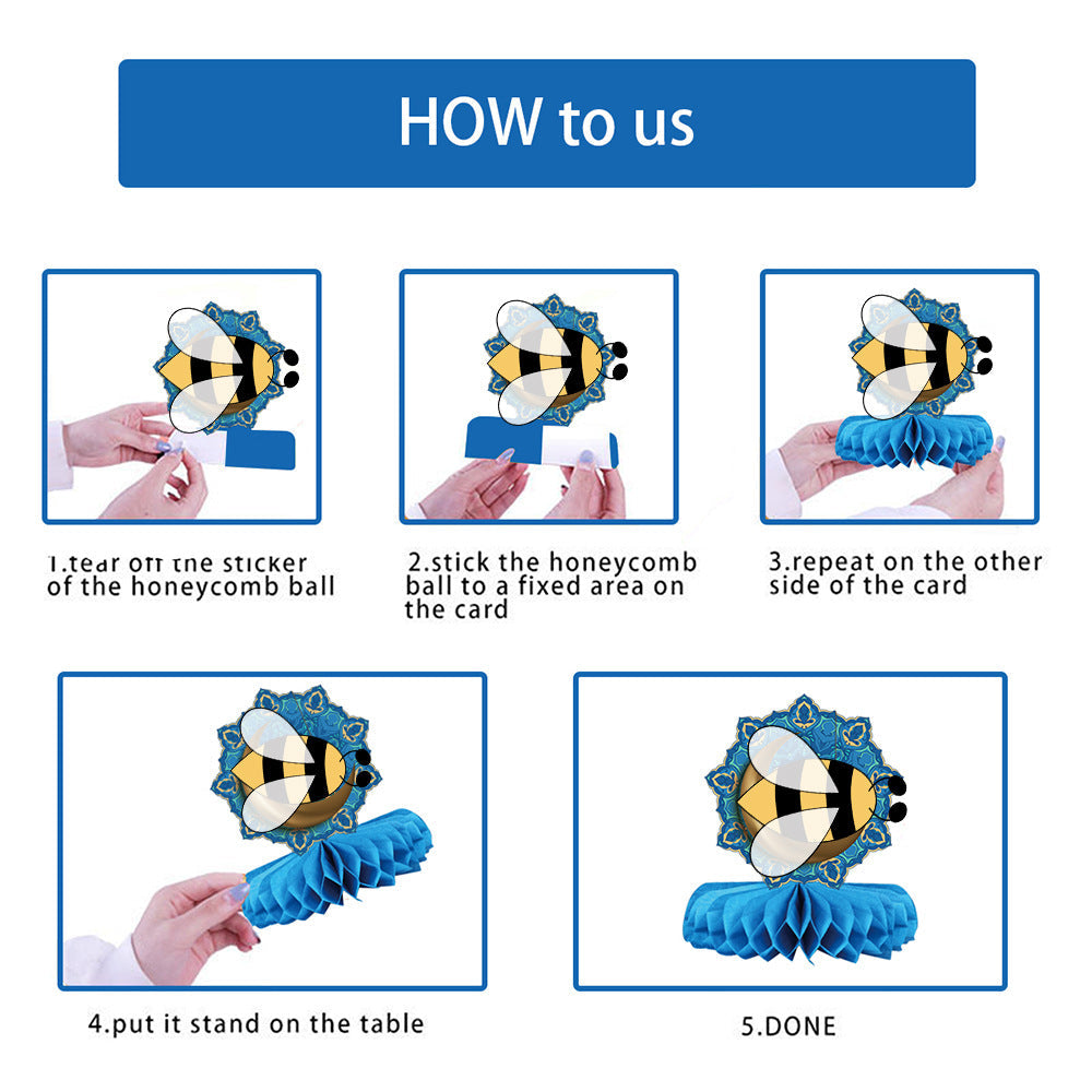 9pcs Honeycomb Ramadan Table Decorations