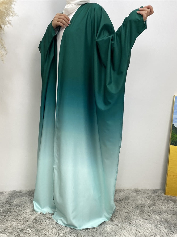 Gradient Batwing Sleeves Abayas