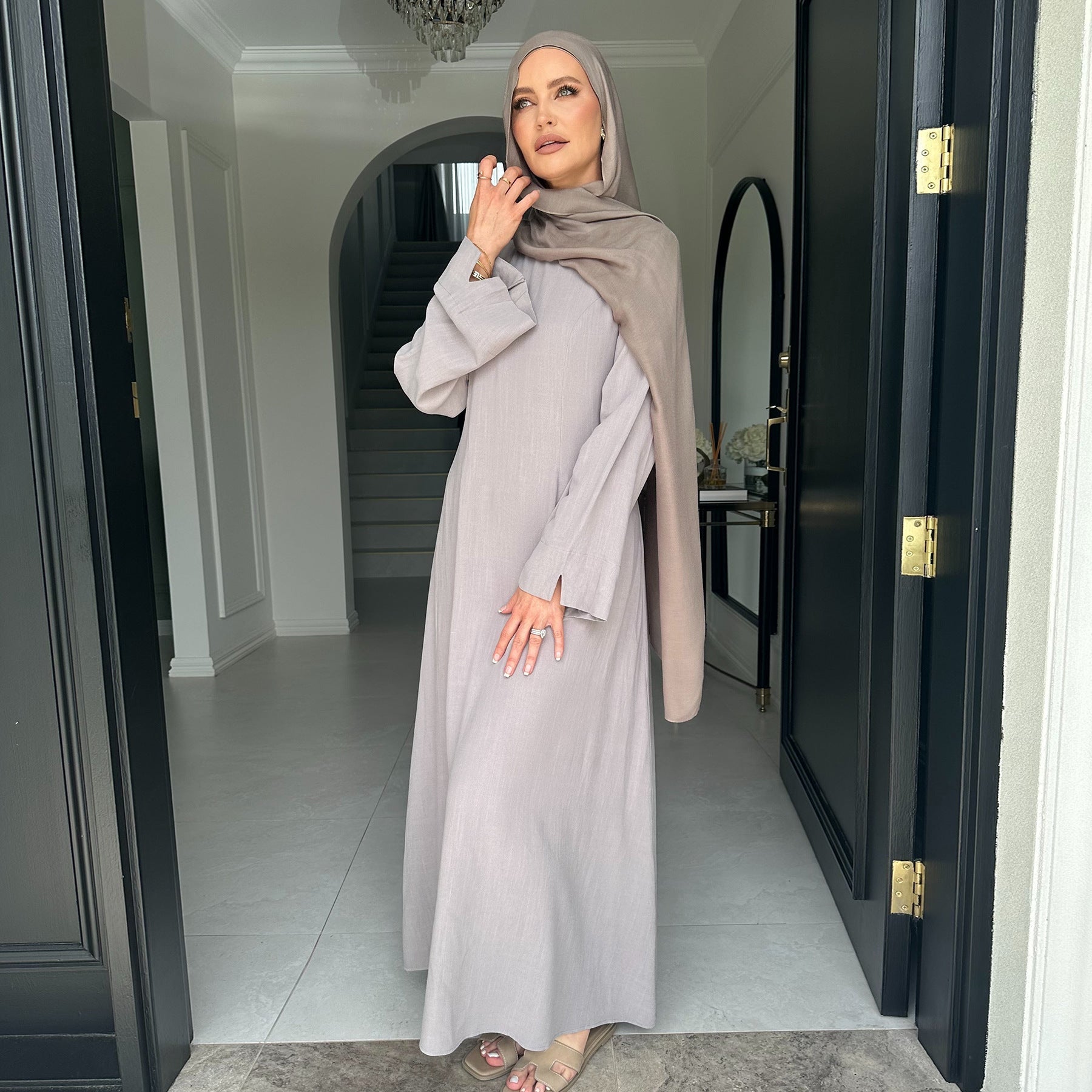 Adjustable Waist Dress Abaya