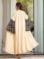 Printed Cardigan Halter Top 2PCS Abaya