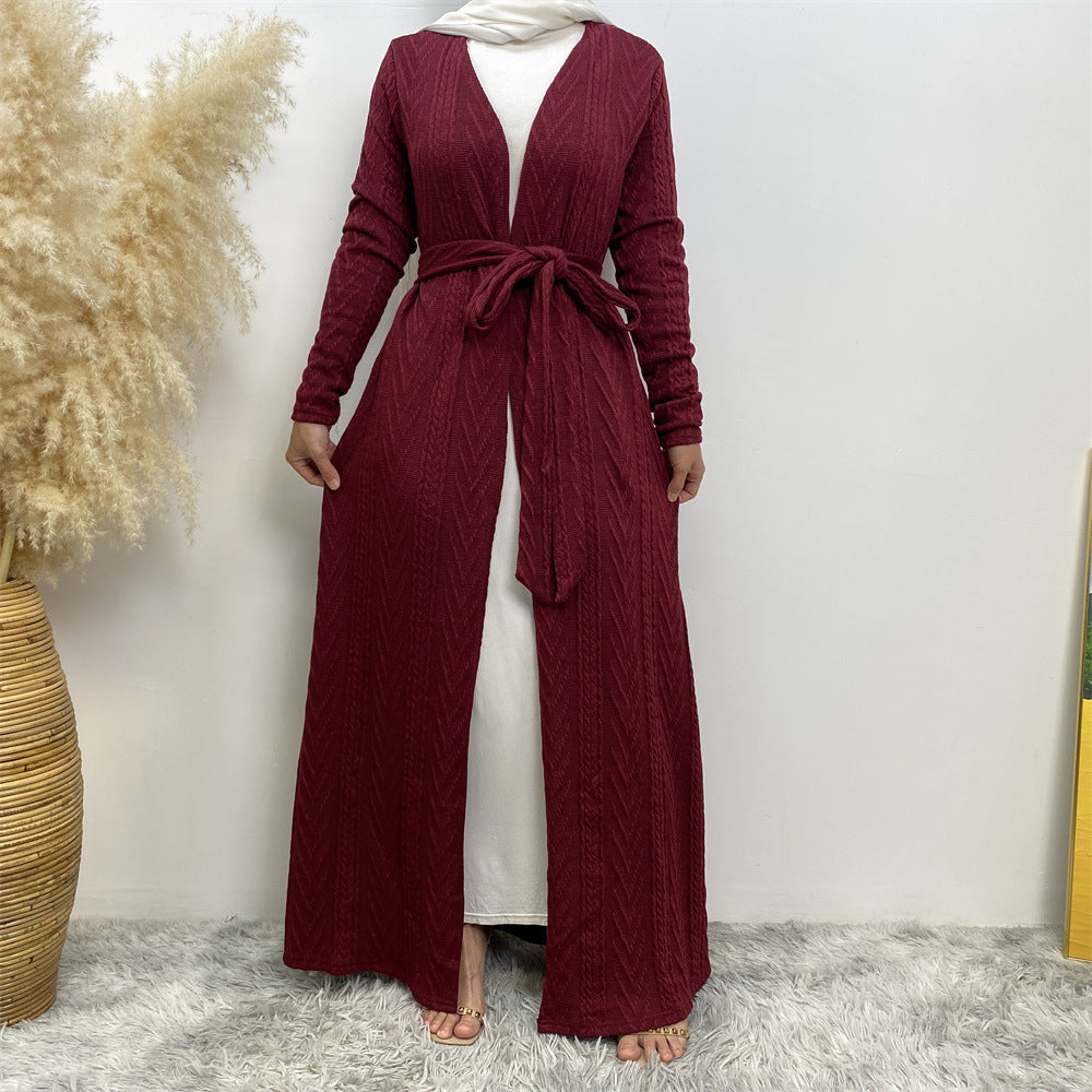 Autumn/Winter Knitted Pocket Abaya