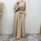 Hot Stamping Spliced Lace Up Dress