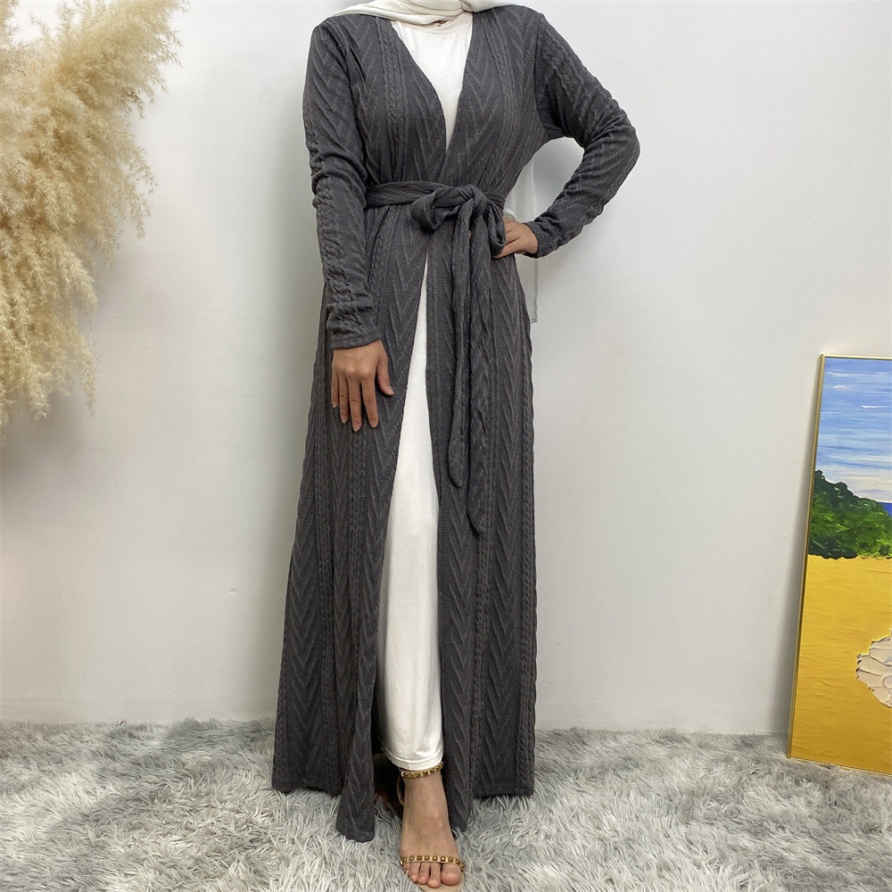 Autumn/Winter Knitted Pocket Abaya