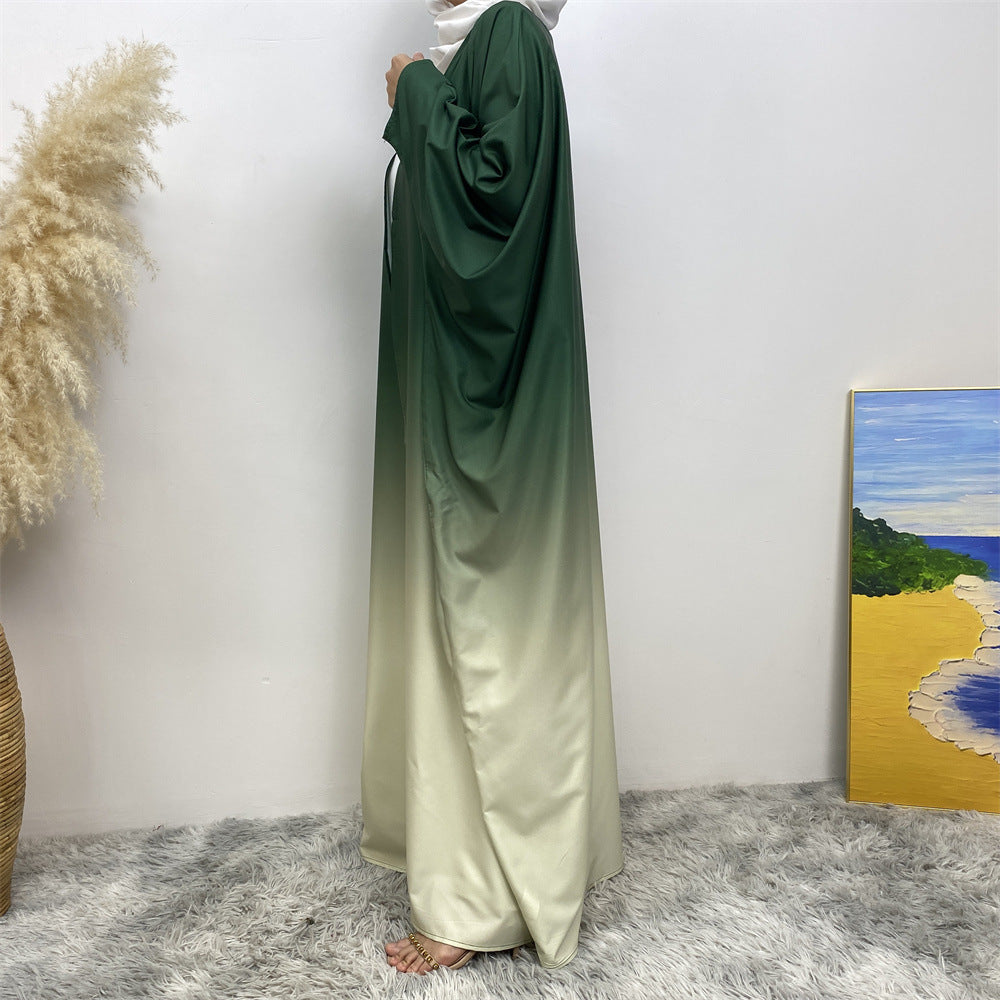 Gradient Batwing Sleeves Abayas