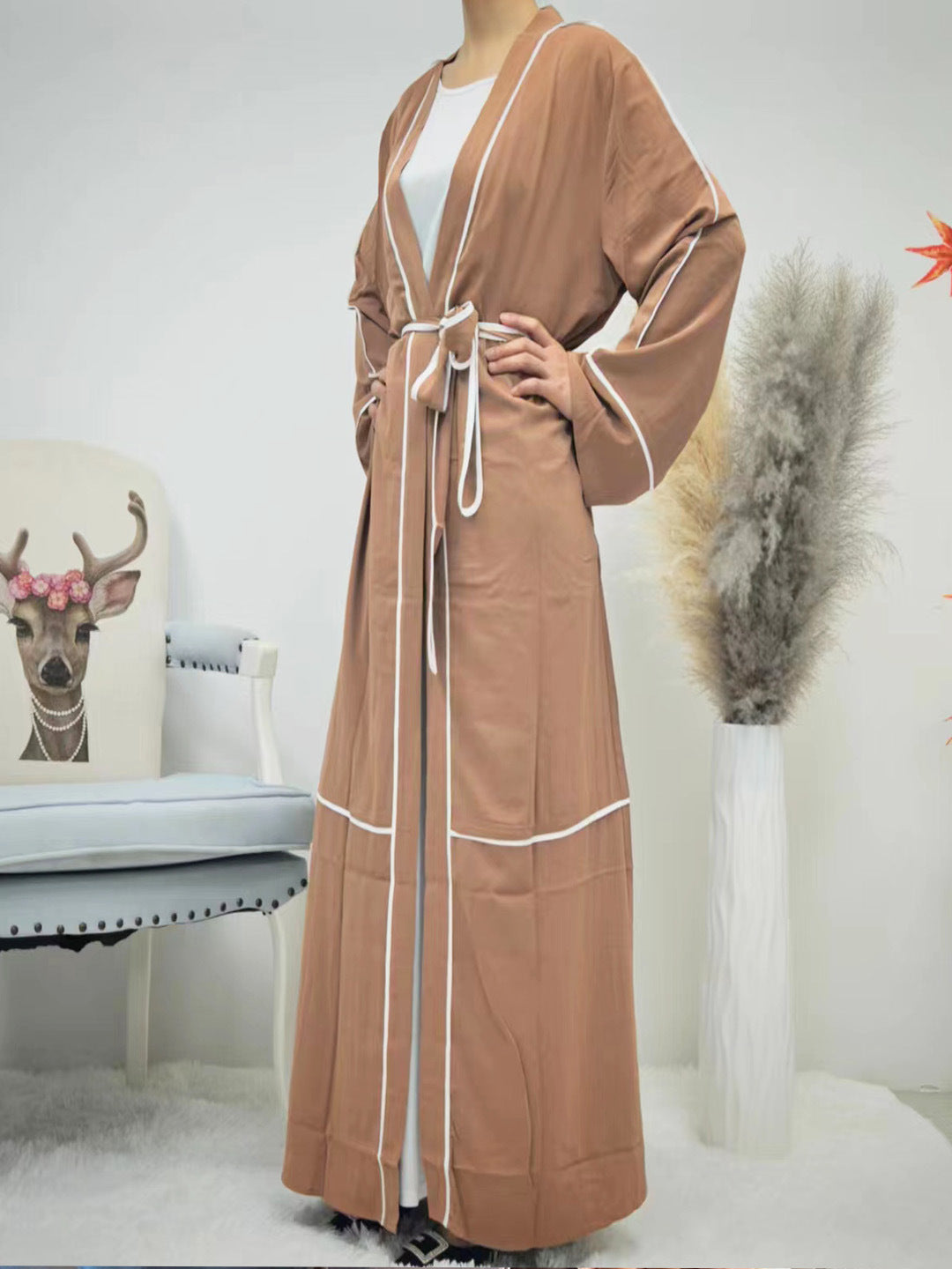 Striped Cardigan Abaya