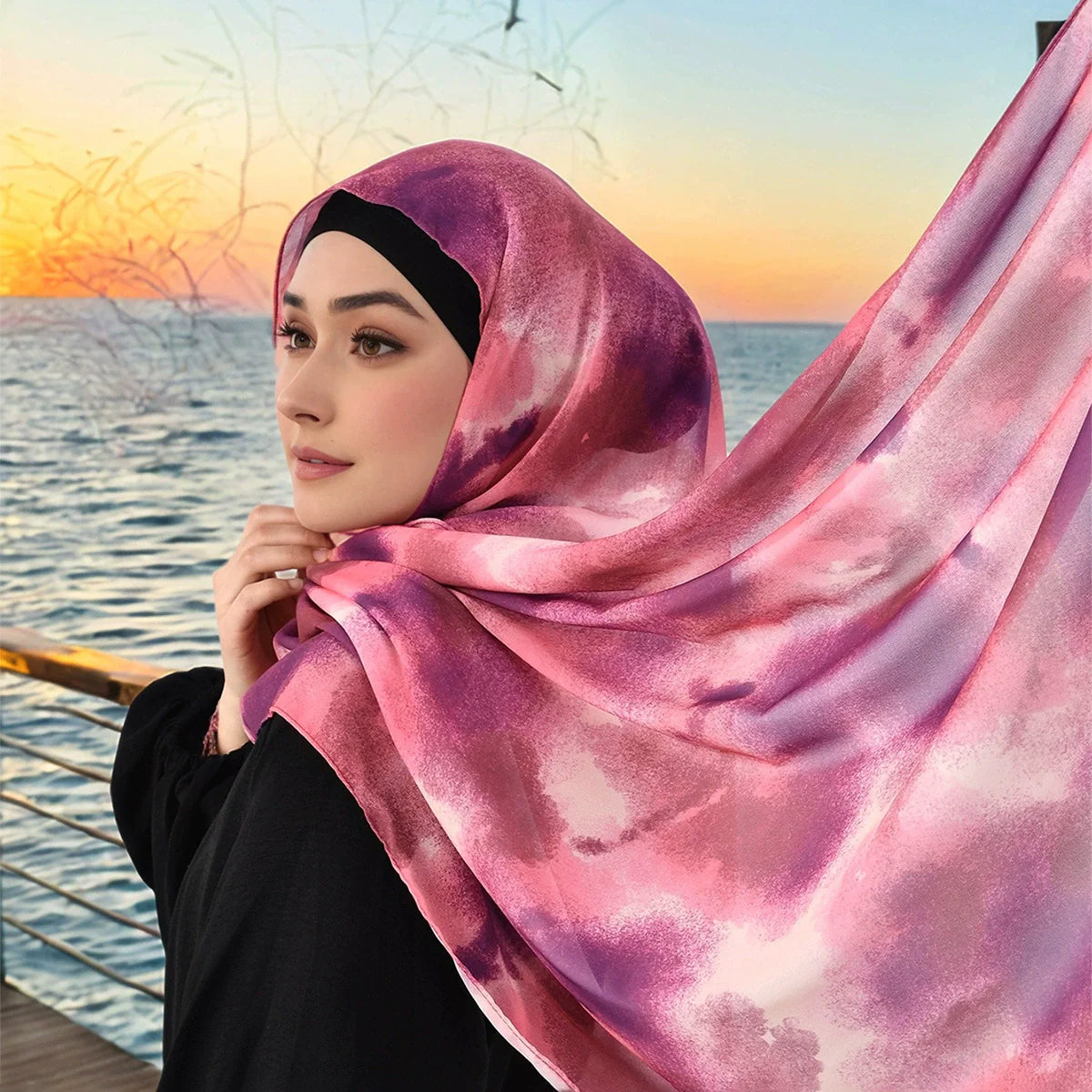 Ethnic Style Printed Hijab