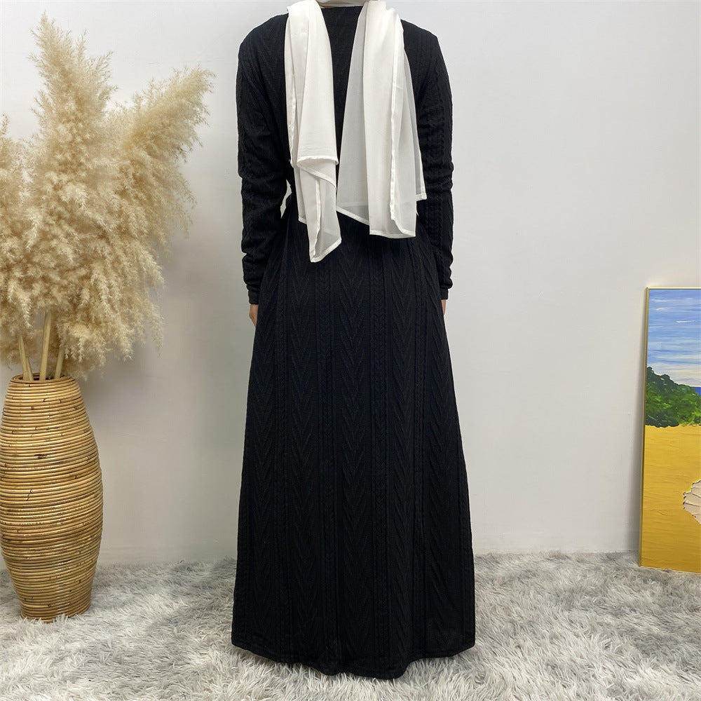 Autumn/Winter Knitted Pocket Abaya