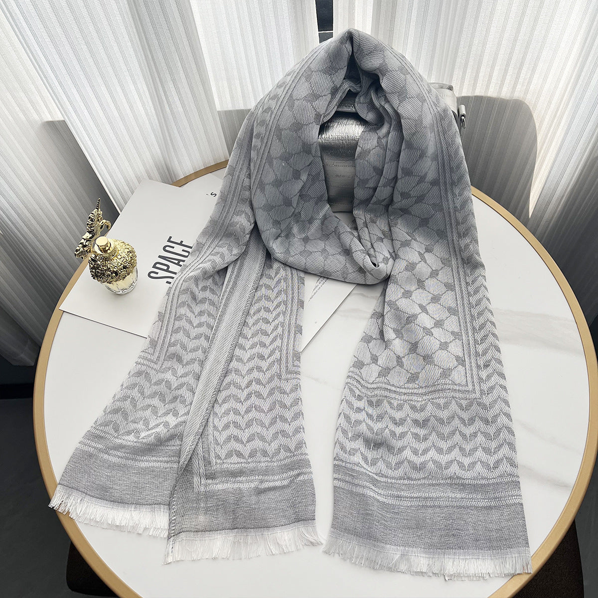 Middle Eastern Jacquard Hijab Scarf