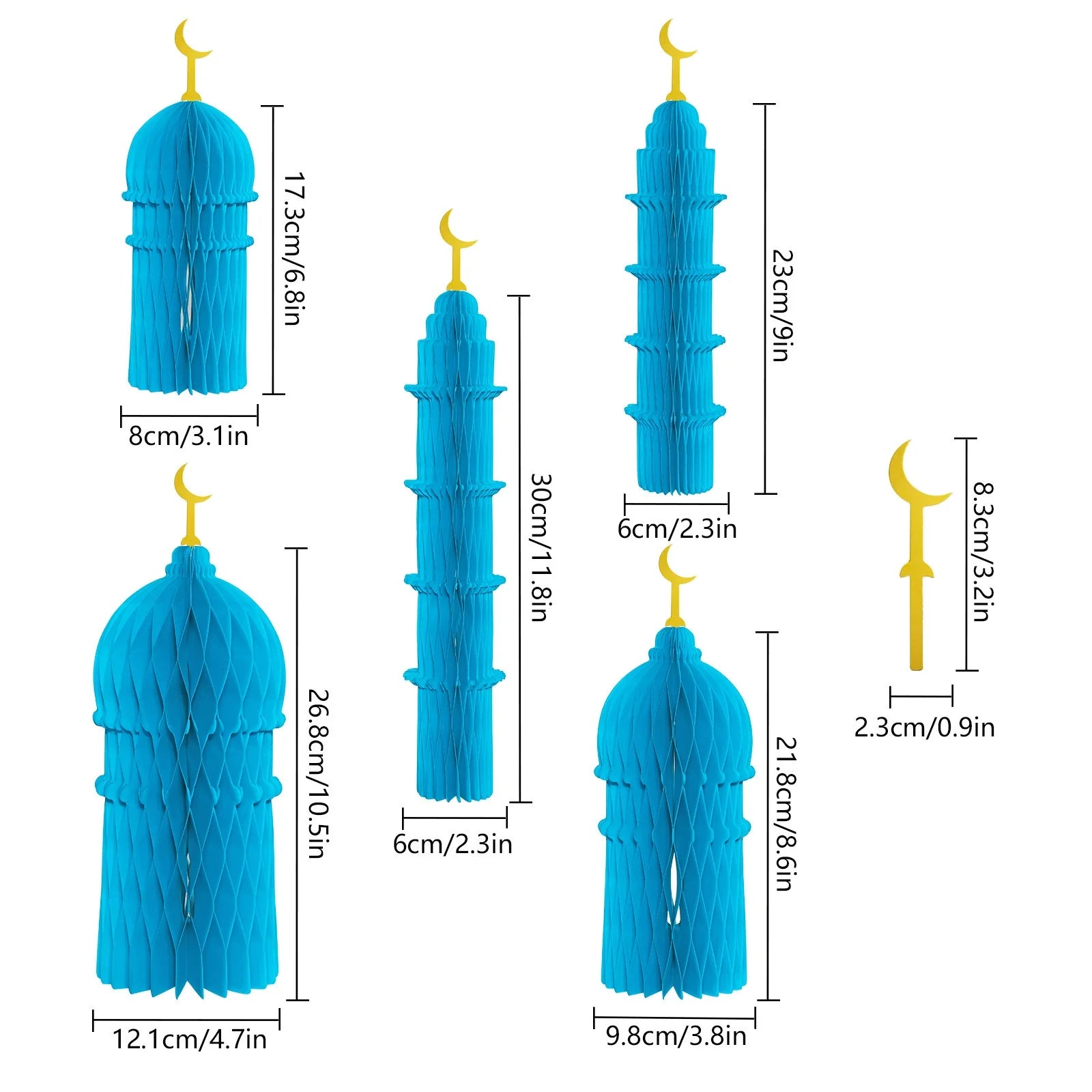 Foldable Honeycomb Palace Ramadan Desktop Ornament