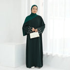 Daisy Embroidered Closed Abaya