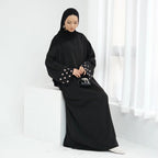 Daisy Embroidered Closed Abaya