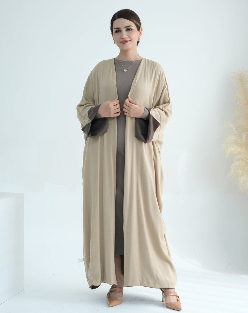 Double Sided Wearable Elegant Cardigan Abaya